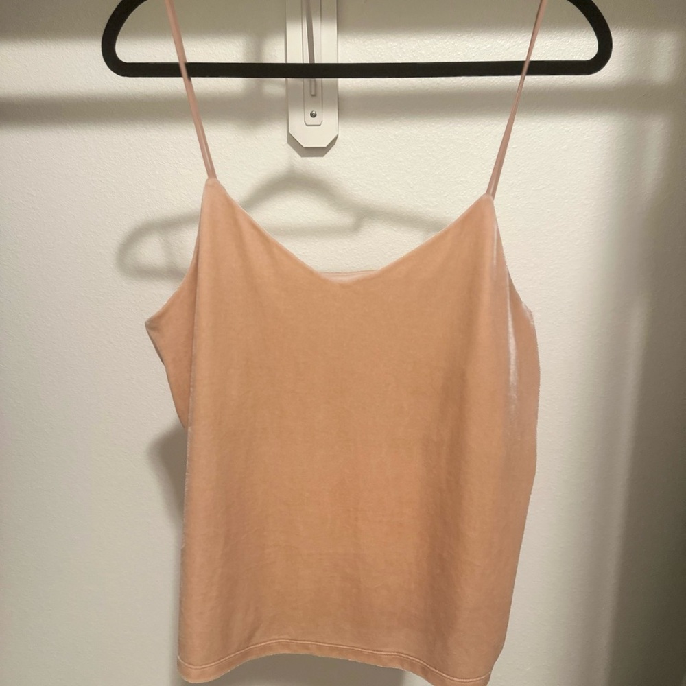 H&M Light Pink Velvet Top